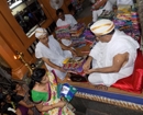 Beltangady: Veerendra Heggade distributes saris to 4,607 women, on Mahanavami